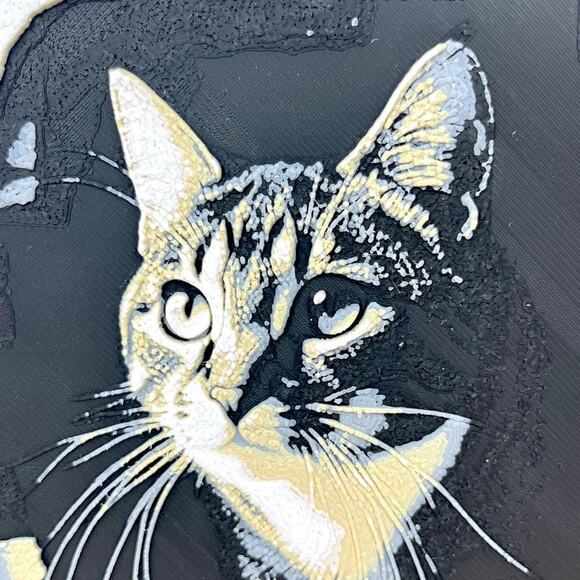 Curious Tabby Cat Art, Cat in Crumbling Wall Art, Bold Cat Print, Cat Decor - Picture 2 of 9